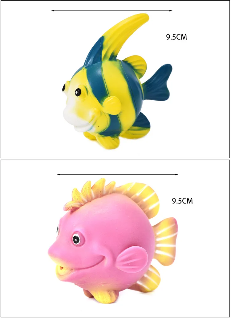 Model Ocean Animal Toys Cartoon Soft Silcone Tropical Fish Small Goldfish Model Toy Clown Fish Model