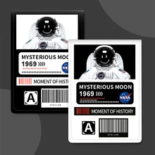 1PC Astronaut Printing Card Case Driving License Leather Case Creative Card Case Cartoon Driving License Card Case PU leather