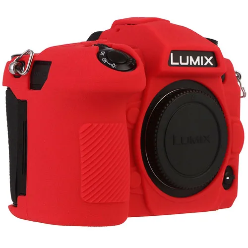 Силиконовый чехол для камеры LUMIX G9 Pro для Panasonic LUMIX G9 с текстурой личи, силиконовый защитный чехол для камеры - Цвет: Red