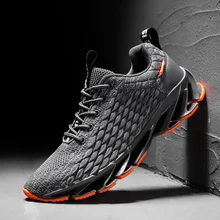 Дышащая Баскетбольная обувь, Мужская амортизирующая спортивная обувь, легкие универсальные кроссовки с тканой сетчатой подошвой