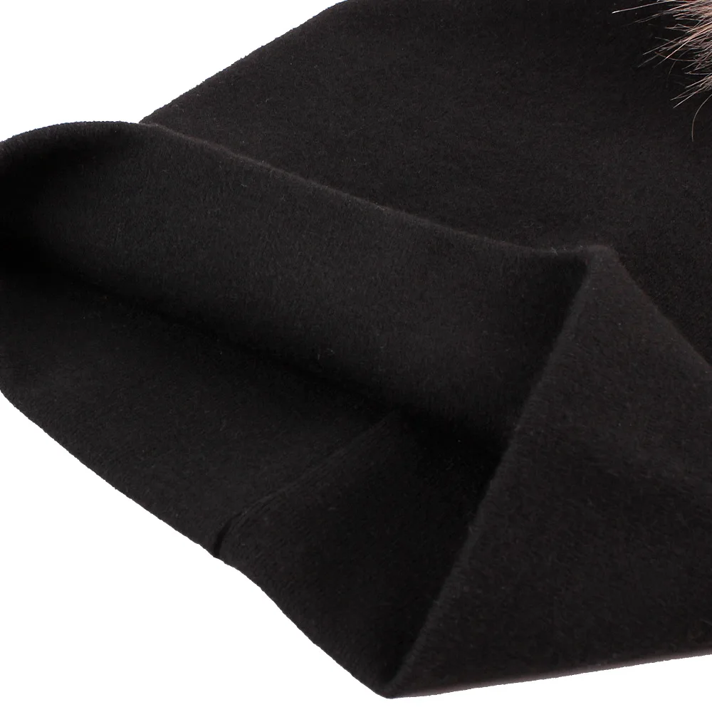 Baby Beanie Faux Fur Baby Cap Cotton Pompom Bobble Hat for Kids Winter Hats Boys and Girls Caps Artificial Fur Children's Hats