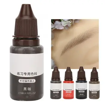 

15ml/Bottle Tattoo Practice Ink Plant Pigment Semi-permanent Stain Makeup Ink for Lip Eyebrow Eyeliner Tattoo Accessories