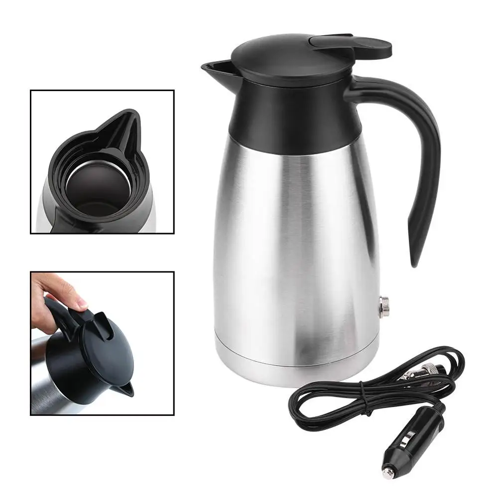 Car Electric Heating Pot Car Cup 12V 24V Universal Heating 100 Degree Car Truck with Kettle Dual-use