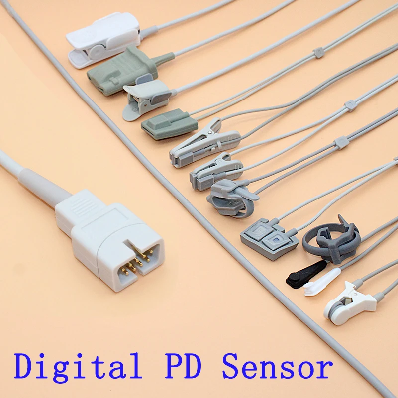 1 м сенсорного кабеля SpO2 с цифровым PD для Biocare/Creative/Contec/Jery/GMI/Newtech монитор пациента. |