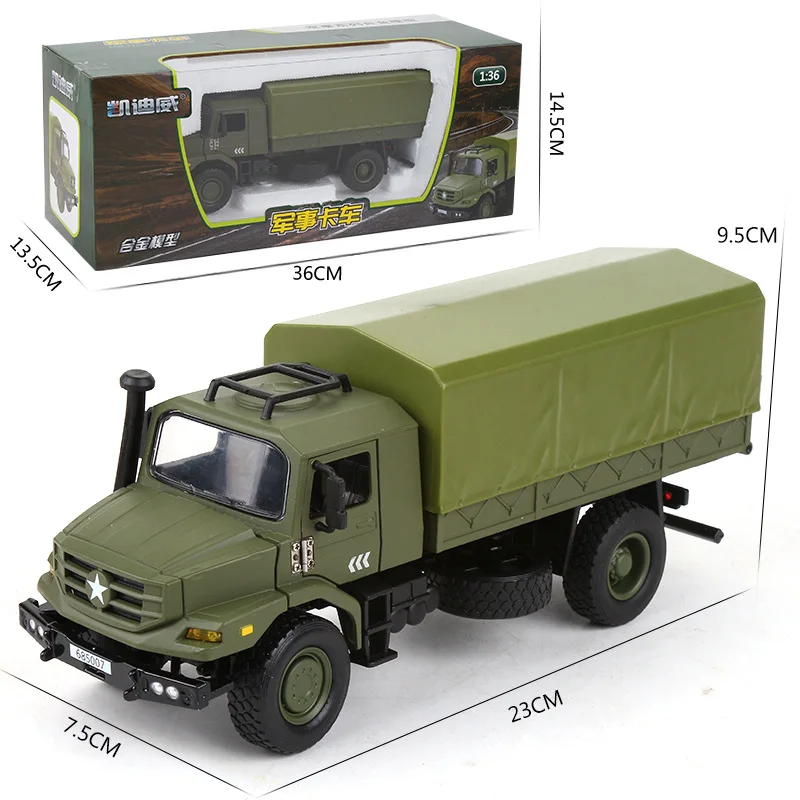 

Cadeve Model Military Model Truck Alloy Military Freight Truck CHILDREN'S Toy Car Boy Small Car 685007