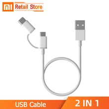 Зарядный кабель Xiao mi 2 в 1, mi cro, USB-type-C, поддержка быстрой зарядки для смартфона Xiao mi, Xiaomi mi Pad