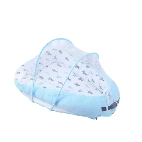 Портативная детская кроватка для путешествий, Детская Хлопковая Колыбель для малышей, переносная люлька для новорожденных, дышащая люлька, бампер - Цвет: 1