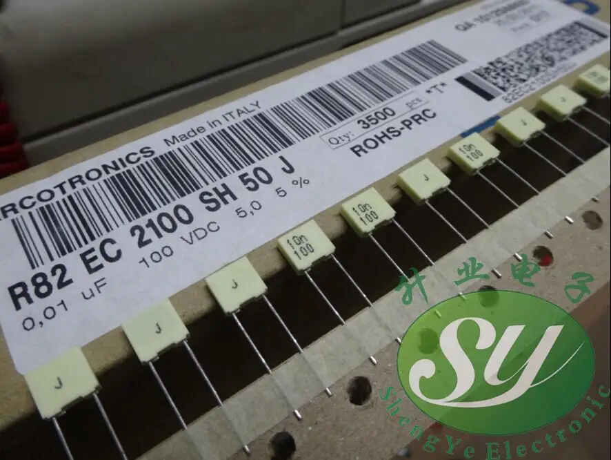 50 шт. AV R82 0,01 мкФ/100 в 10NF 10000 ПФ 103 пленочный конденсатор 5 мм