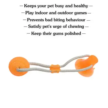 

Self-Playing Rubber Ball Toy with Suction Cup Dog Pet Supplies
