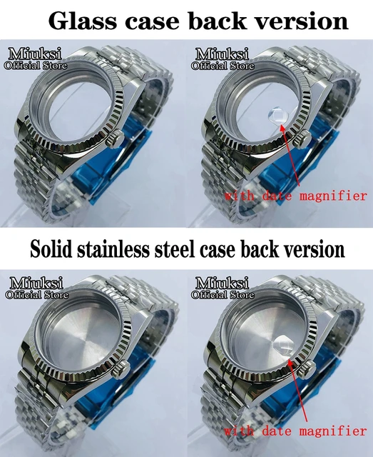 Custodia Orologio 36 Mm/39 Mm Spazzolato Vetro Zaffiro Adatta - Foto 4