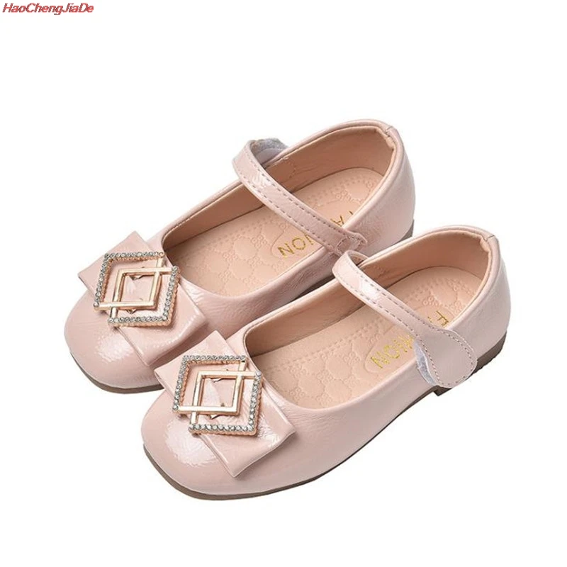 

Girls Spring and Autumn Water Diamond Princess Shoes Fashion PU Leather Shoes girls garden shoes
