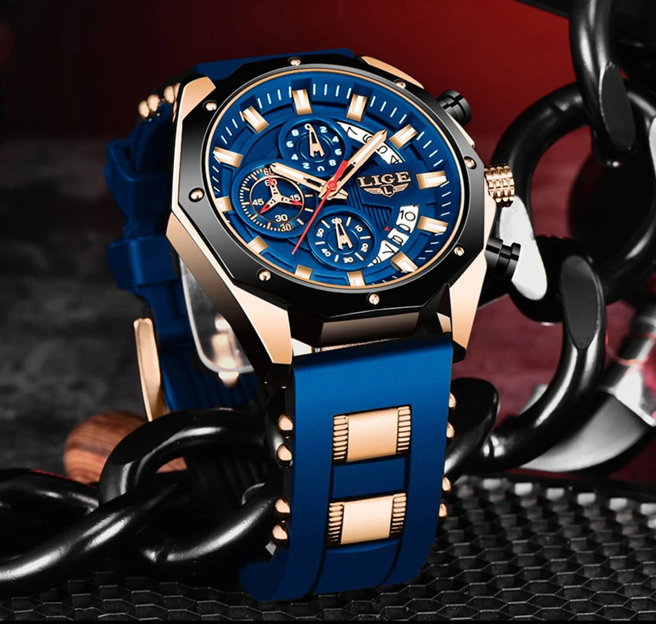 luxury sports quartz watch