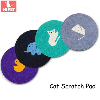 

Natural Sisal Cat Scratch Mat Pad Round Cartoon Durable Furnitures Protecting Scratch Board For Small Cats Kitten Exercise Toys