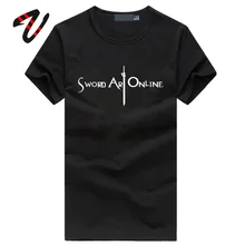 SAO Samurai Sword Art онлайн Футболка с принтом, новинка, осенне-зимняя повседневная одежда, рубашки Kirigaya Kazuto, японское аниме
