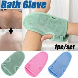 Отшелушивающая пемза для спины, противоскользящий душ, Очищающий скраб для массажа тела, двойное трение, полотенце, перчатка для ванной