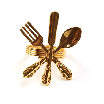 

12Pcs Creative Napkin Buckle Western Restaurant Napkin Ring Plating Towel Buckle Hotel Table Decoration
