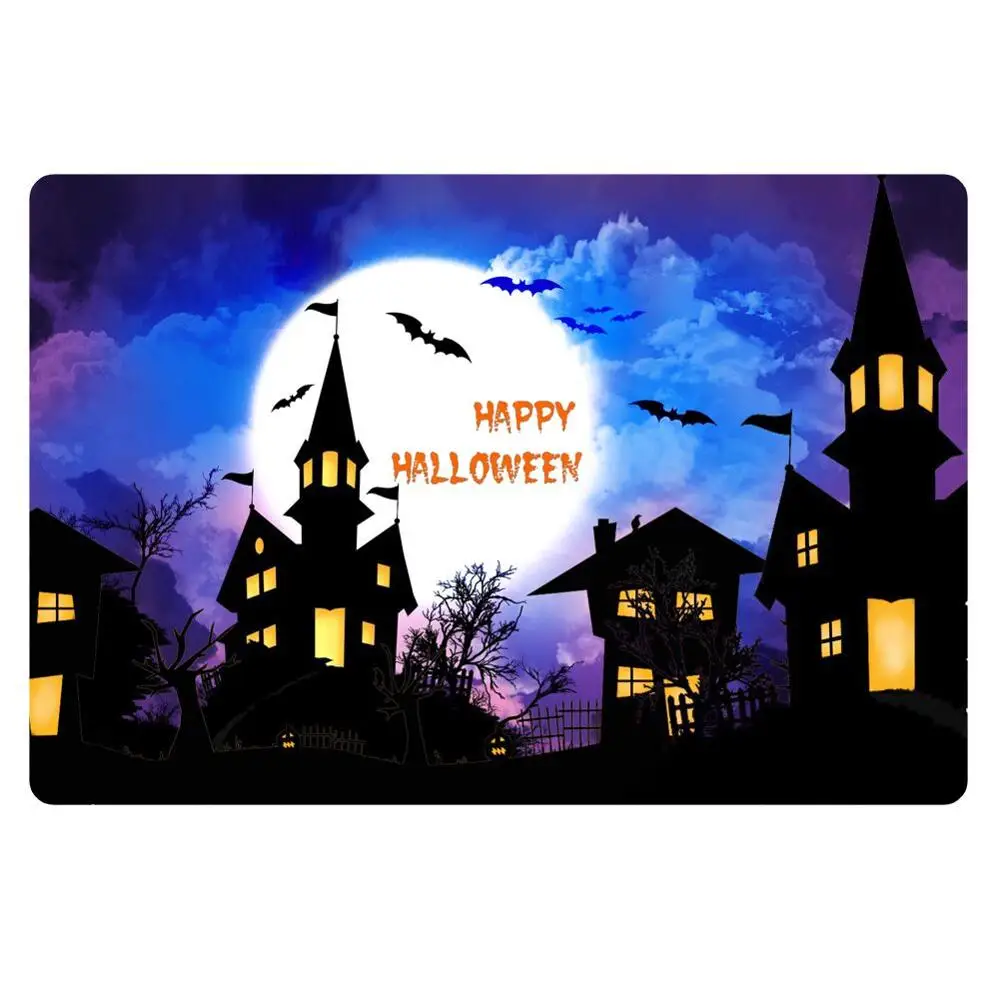 Upetstory Happy Hollween Противоскользящий коврик входной двери коврик для прихожей моющийся Ванная комната Lving ковер домашний деко - Цвет: CC3748U