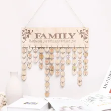DIY Wooden Crafts Love Circle Calendar Listing Manual Notes Creative Valentine's Day Party Family Home Store Decoration Pendant