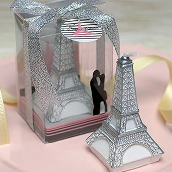 

Art Eiffel Tower Candle Aromatherapy Romantic Party Wedding Candle Craft Children Gift Velas Mariage Cake Decoration DD6LZ