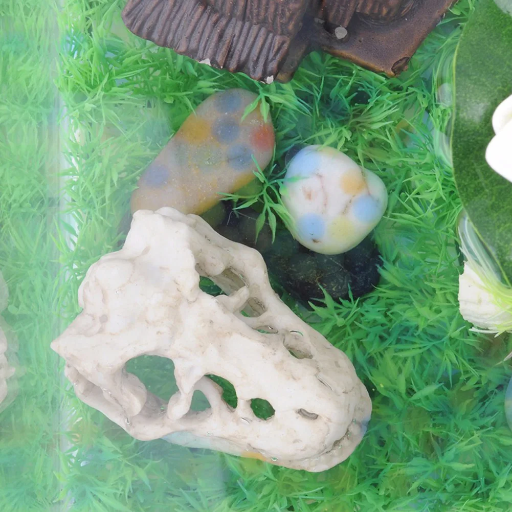 Смола аквариум/террариум моделирование крокодил, динозавр череп дом пещера с рыбами бак пейзаж орнамент дракон аквариум украшения