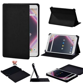 

Tablet Case for Archos Core 101/Core 80 Drop Resistance PU Leather Folding Stand Pure Black Tablet Cover Case + Free Stylus