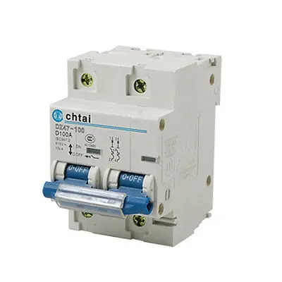 

2 Pole 100A D Type DZ47-100 Electrical Mini Circuit Breaker