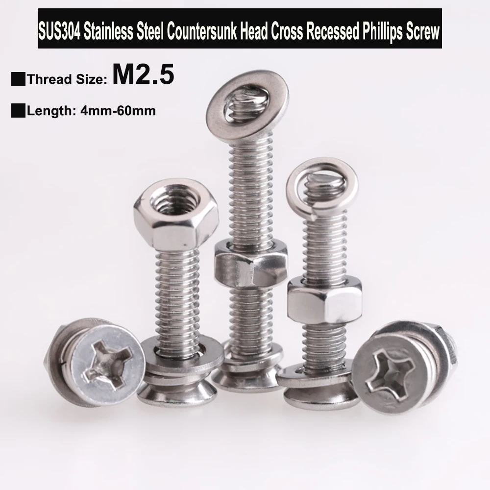 Stainless Steel Countersunk Head Bolt Sus304 Stainless Steel M6