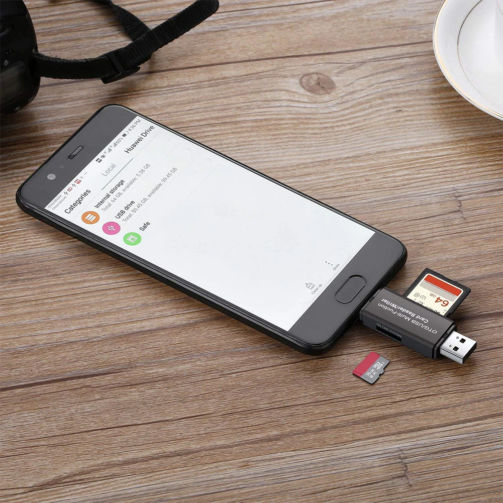 Type C& micro USB& USB 3 In 1 OTG Card Reader High-speed USB2.0 Universal OTG TF/SD for Android Computer Extension Headers