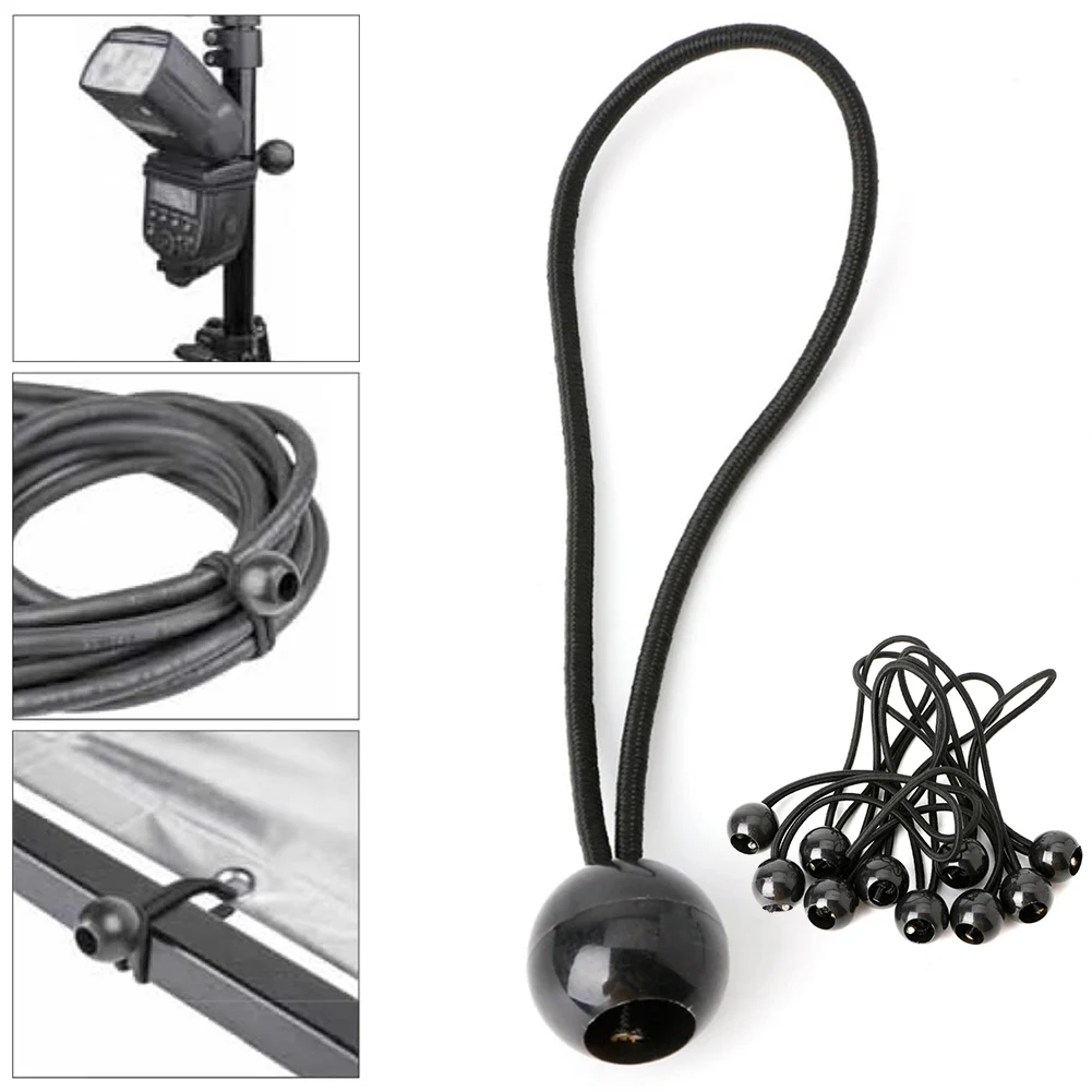 

50PCS Plastic Ball Tent High Elastic Ball Shock Bands Plastic Ball Head Bungee Cords Trampoline Baggage Tent Tie Elastic Ball Ba