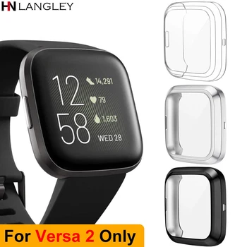 

For Fitbit Versa 2 Case TPU Rugged Bumper Case Mult-Color Cover All-Around Protective Plated Bumper Shell for Versa 2 Smartwatch
