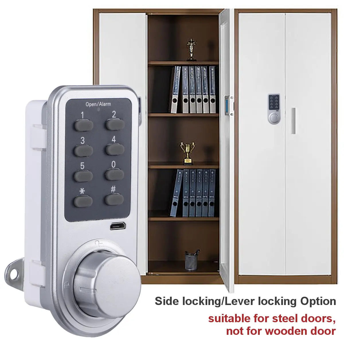

New Keyless Cabinet Steel Door Drawer Lock Battery Power Cabinet Lock Digital Password Door Locks Home Office Security Door Hard