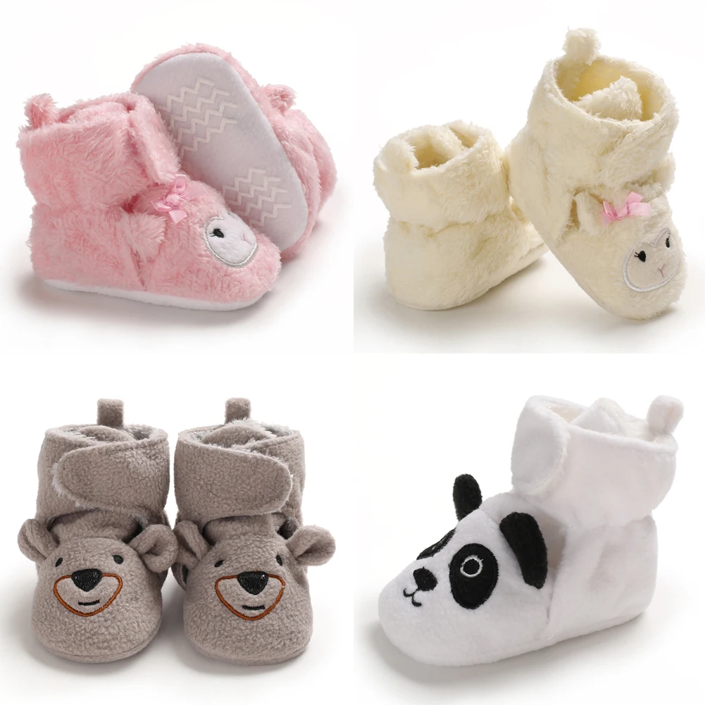 Г. Зимние теплые ботинки для малышей теплые зимние ботинки на мягкой подошве для новорожденных девочек пушистая флисовая обувь для кроватки ботинки для малышей обувь с рисунком для детей от 0 до 18 месяцев