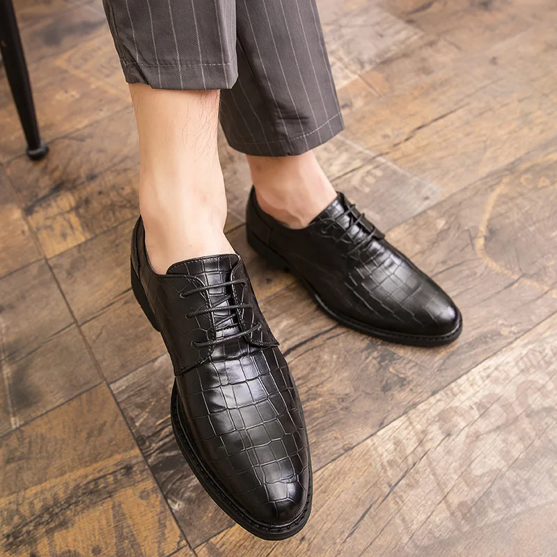 38-48 кожаные туфли мужские удобные стильные деловые туфли-оксфорды для мужчин# XF8691