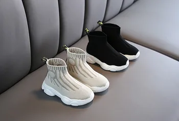 

2020 spring children casual shoes girls boys male female sneaker high elastic foot wrapping boots kids knitted socks shoes