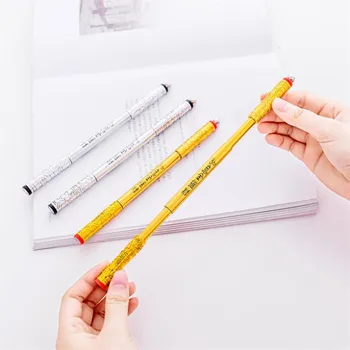 

0.38mm Retractable Wishful Gold Hoop Magnetic Combination Transfer Signature Pen Decompression Gel Pen Escolar Papelaria Supply