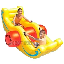 PVC Mesh Cloth High Quality Inflatable Water Boat Inflatable Floating For Kids Water Fun Play