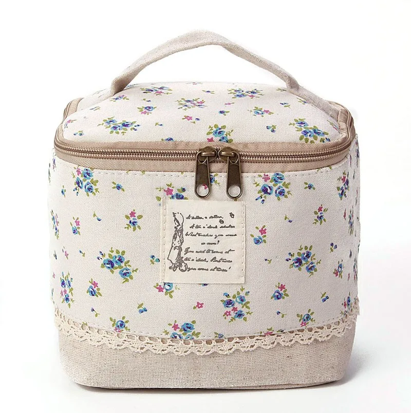 Travel Multifunction Linen Cosmetic Makeup Bag Toiletry Organizer Storage Case Box