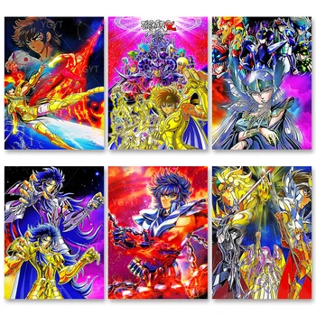 

Saint Seiya Japan Anime 5d Diy Diamond Painting Wall Art Cross Stitch Picture Home Decal Room Decor Full Round Drill Embroidery