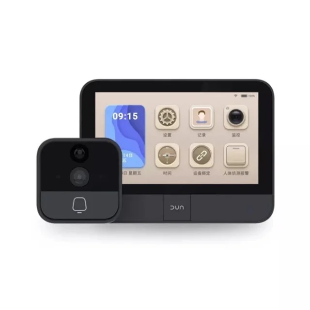 Новейший Xiaomi DUN Smart Cat's Eye ips сенсорный экран дистанционное управление инфракрасный матовый ночное видение для домашней безопасности - Цвет: Standard Version