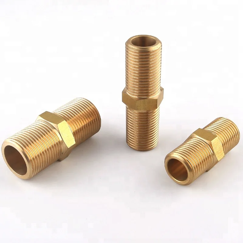 Латунный фитинг для шланга BSPT Удлинительный ниппель сантехники или гидравлики