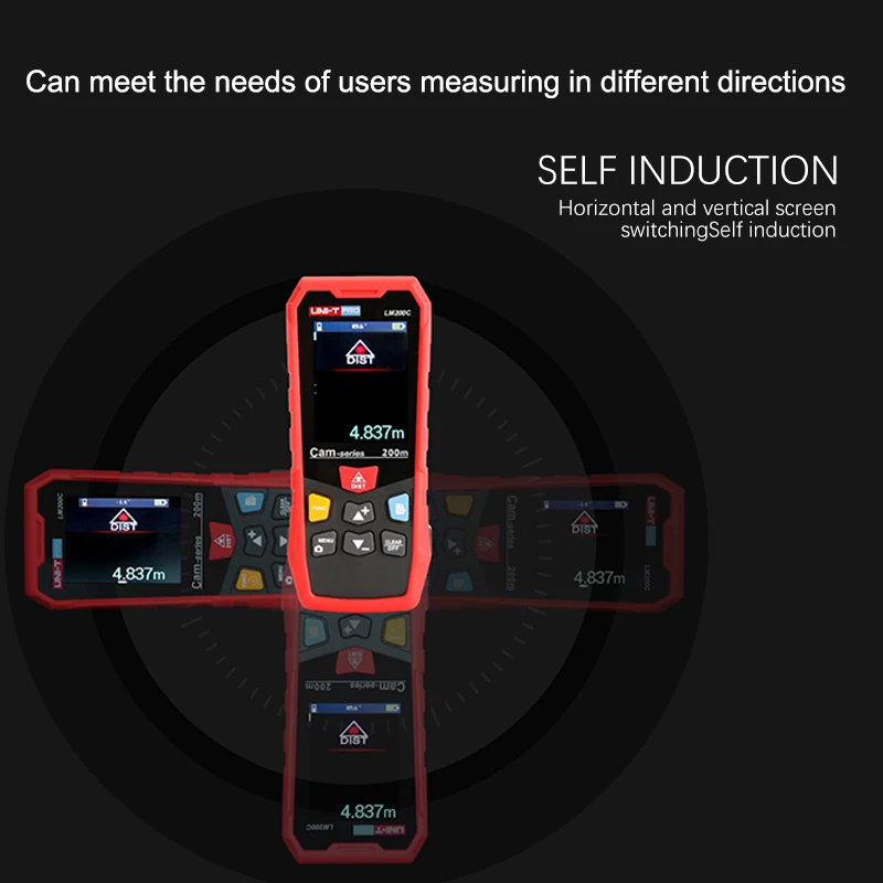 Лазерный дальномер UNI-T 80/120/200 м высокая точность электронный Правитель Открытый Применение LM80C/LM120C/LM200C камера цветной экран IP65