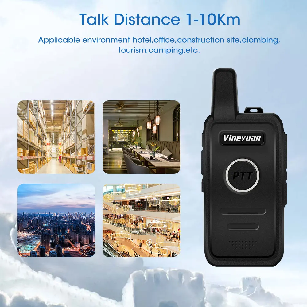 Vineyuan Q1 мини иди и болтай Walkie Talkie UHF 400-470 МГц Частота Портативный ручной радиосканер Comunicador двухстороннее Любительское радио, Си-Би радиосвязь