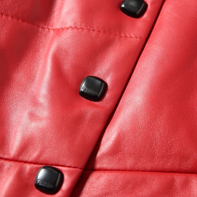 Genuine Leather Jacket Women Sheepskin Coat Duck Down Coat Mink Fur Collar Leather Down Coats Winter Coat Women X-171 YY1885