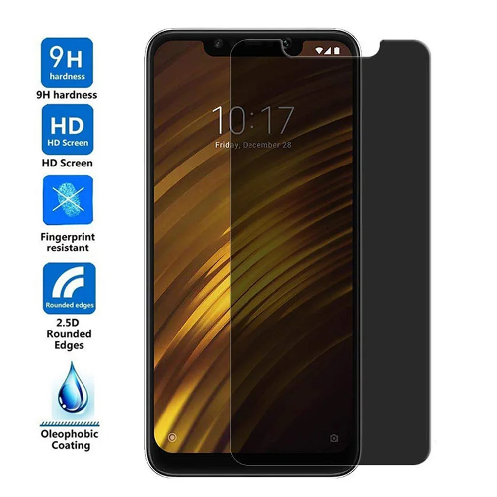 

2.5D Privacy Screen Protector For Xiaomi Pocophone F1 F2 Anti Spy Tempered Glass For Pocophone F2 Pro Anti Glare Protective film