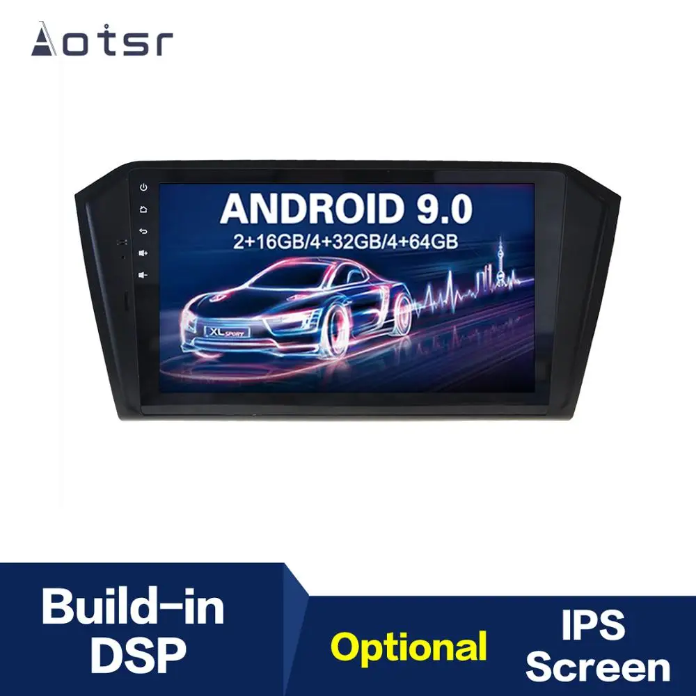 Android 9,0 автомобильный Радио плеер ips gps навигация Радио для Volkswagen PASSAT- головное устройство мультимедийный плеер магнитофон