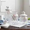 Glass with Lid Storage Jar Rabbit Candy Jars Coffee Table Tea Caddy  Grain Dispenser Home Decoration Crystal Organizer Tank 2