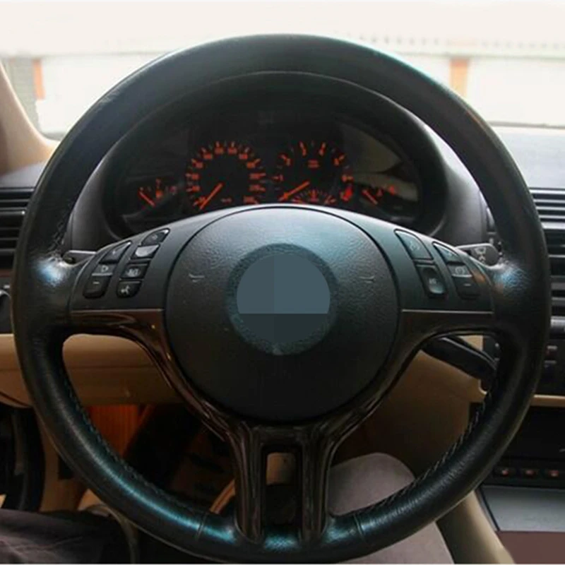 Черные сапоги из натуральной кожи DIY Ручная прошивка чехол рулевого колеса автомобиля для BMW 318i 325i 330ci E39 E46 X5 E53 Z3 E36/7 E36/8