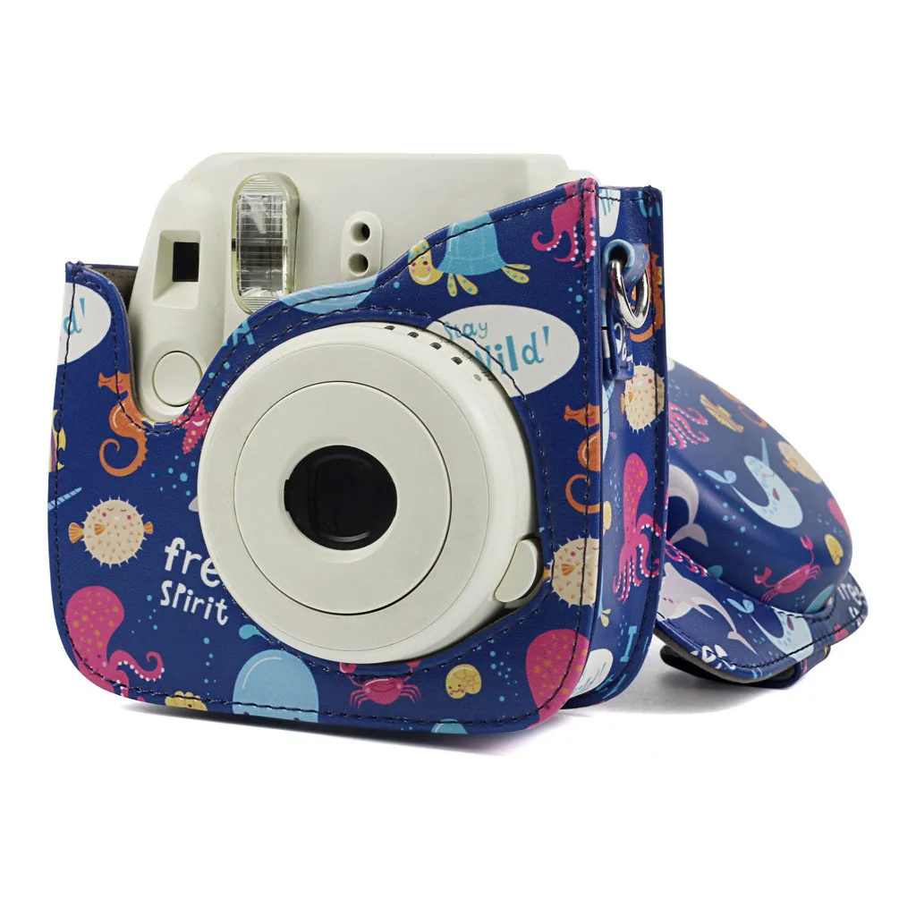 Совместимый мини 9 Groovy чехол для камеры Fujifilm Instax Mini 8 8++ 9 Защита объектива камеры mochila fotografia