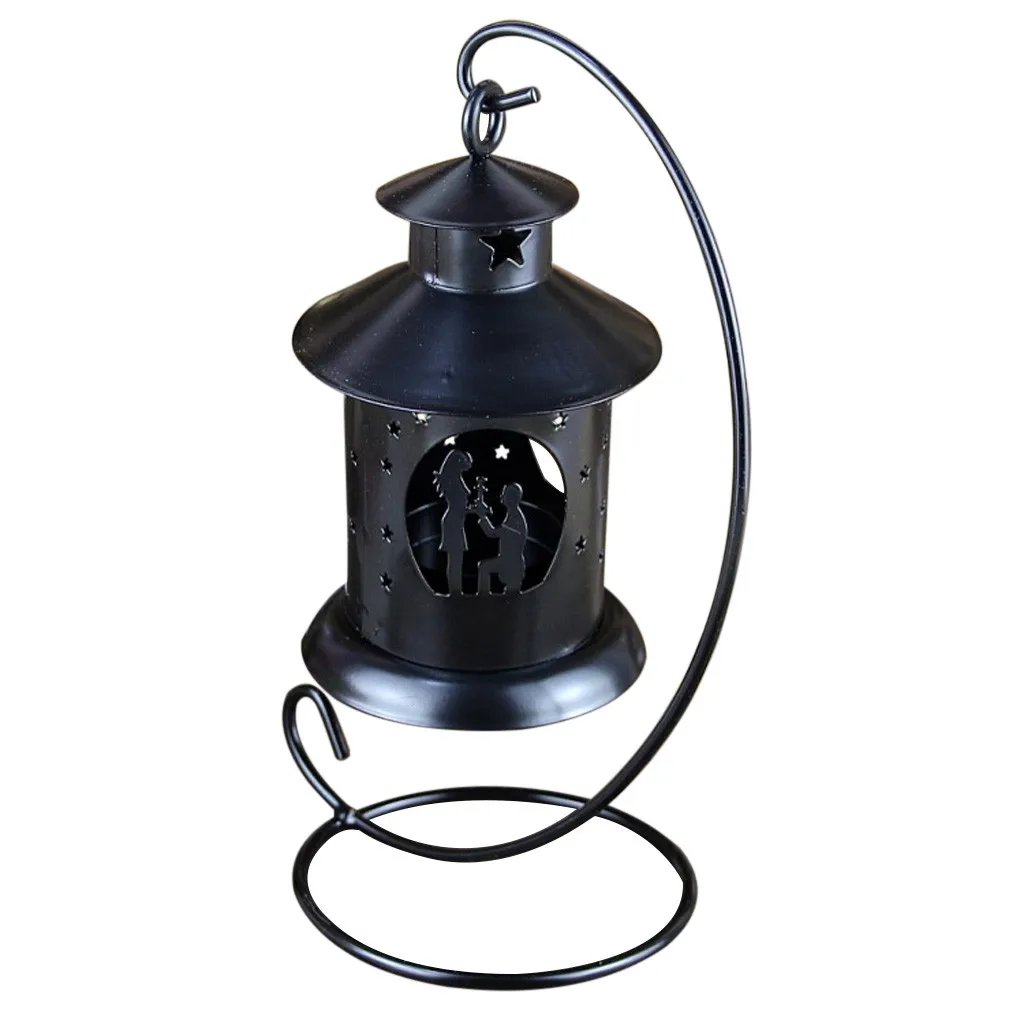 Hanging Candles Holder Retro Iron Candlestick Lantern Home Party Decor Household Family Home Accessories Dropshipping New