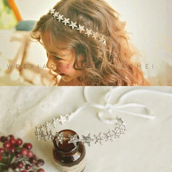 

Luxury headband Fashion Girl Princess Women Hairbands Crystal Stars Hair Band Jewelry Accessories Bridal Party Wedding Headwear